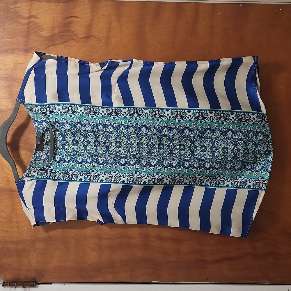 The Limited short sleeve blue/green blouse